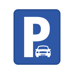Parking sign icon vector