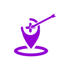 Appearance, aspect, design, eye, look, view, creative vision dark violet color icon