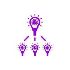 Appearance, aspect, design, eye, look, view, creative vision dark violet color icon
