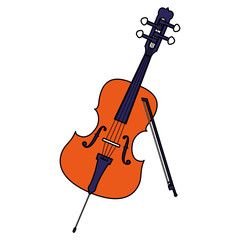 Fototapeta na wymiar fiddle instrument musical icon