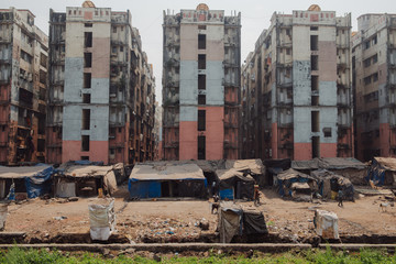 Fototapeta premium Notoriously famous slums in Mumbai