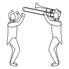 couple of musicians characters