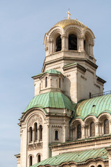 Amazing view of Cathedral Saint Alexander Nevski in Sofia, Bulgaria