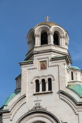 Fototapeta na wymiar Amazing view of Cathedral Saint Alexander Nevski in Sofia, Bulgaria