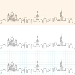 Fototapeta premium Bern Hand Drawn Skyline