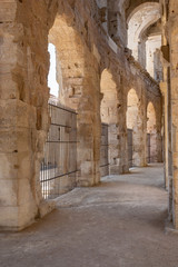 Interior columns in the Arles amphitheatre. The Arles Amphitheatre is a Roman amphitheatre in the...