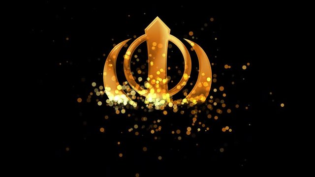Golden Khanda, sikhism religious symbol on transparent background.