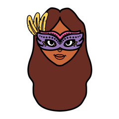 beautiful brazilian garota head character