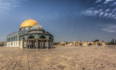 Naklejka premium Jerusalem - October 04, 2018: The Dome of the Rock in the old City of Jerusalem, Israel