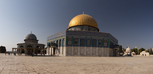 Obraz premium Jerusalem - October 04, 2018: The Dome of the Rock in the old City of Jerusalem, Israel