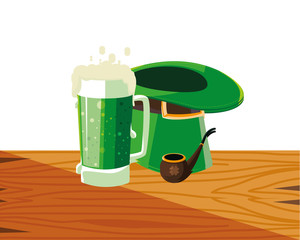 lemprechaun tophat with wooden pipe