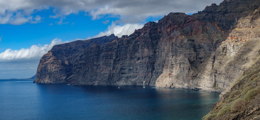 Fototapeta na wymiar Gigapan of los Gigantes vertical cliffs in Tenerife