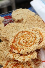 Sticky rice with sugar ,asia food style