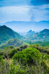 Obraz premium Landscape of the mountains and countryside 