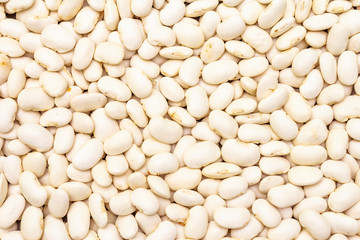 Dry lima beans stone background, top view, wallpaper, close up, macro.