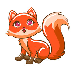 Fox cartoon vector clipart