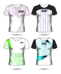 Set of soccer or football jersey template t-shirt style, Design your football club vector illustration