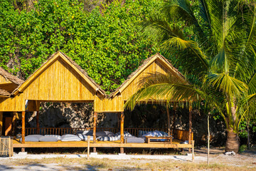 bamboo bungalow on the island