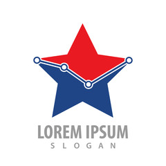 Star graph point concept design. Symbol graphic template element vector