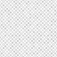Gray diamond pattern with stars. Seamless vector