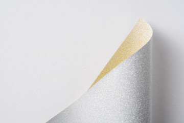 silver and golden paper background