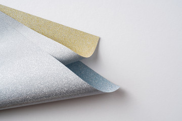 silver and golden paper background