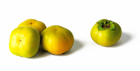 persimmon on white background