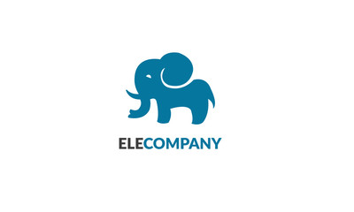 Cute baby elephant logo