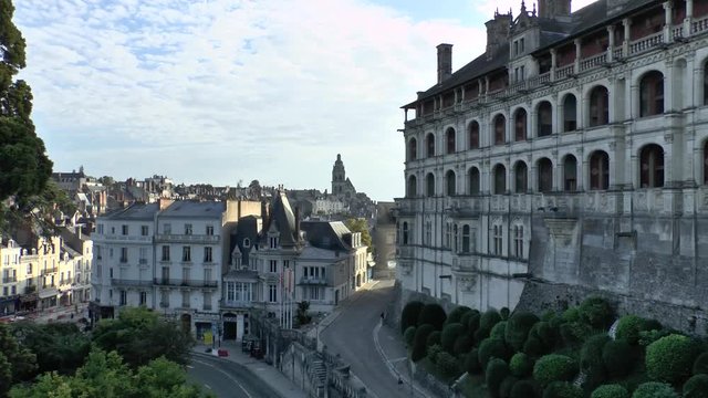Blois, France. View of the city and the castle.