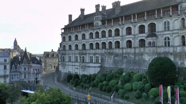 Blois, France. View of the castle from Jardins du Roy.