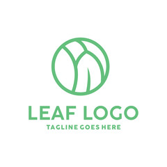 Linear Leaf Logotype. Beauty Lotus. Botique and Spa. Beautiful Fashion Vector Logo Icon Symbol.
