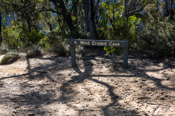 Wind eroded cave near Anvil, Blue Mountains