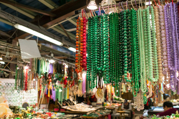 Jade market in Hong Kong　香港の翡翠市場