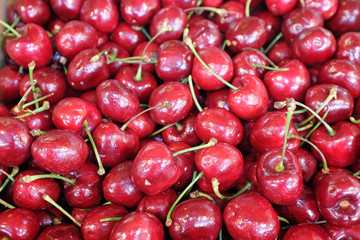 Sweet cherries background