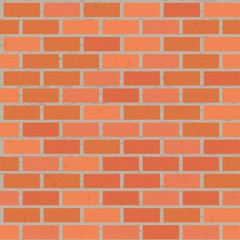 Obraz premium Seamless pattern of red brick wall with texture.