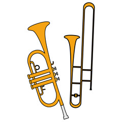 trumpets instruments musical icons