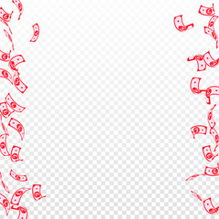 British pound notes falling. Sparse GBP bills on t