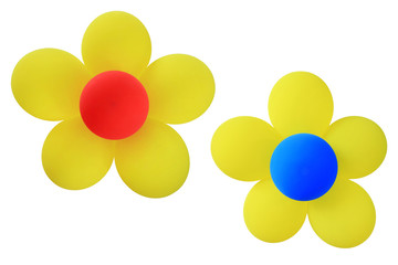 Colorful Balloons Flower isolated over white background.