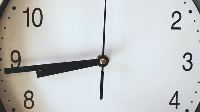 Clock time ticking, time lapse