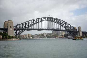 Fototapeta na wymiar Sydney Harbor bridge in Australia