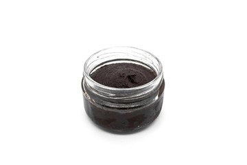 Olive pasta jar  isolated on the white background