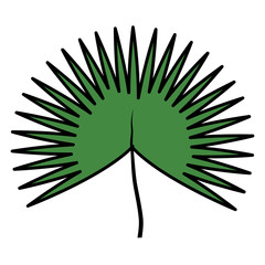 tropical leaf ecology icon