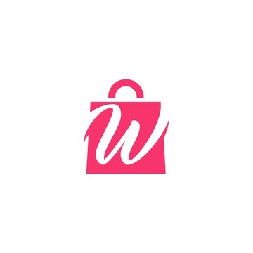 Shopping bag Letter W Logo
