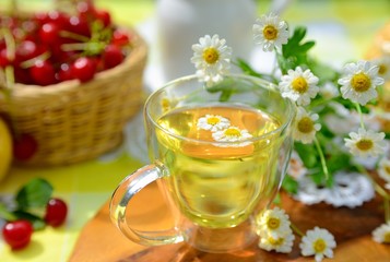 Cup of chamomile tea