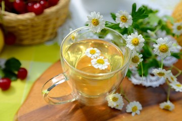 Cup of chamomile tea
