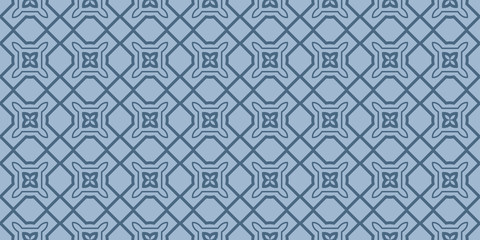 Modern Decorative Seamless Abstract Geometric Pattern. Vector Colored Illustration. Paper For Scrapbook. Pastel blue color