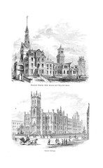 New York city. Engraving illustration