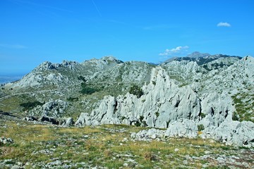 Croatia-view of the rocky city of Tulove Grede in the Velebit National Park