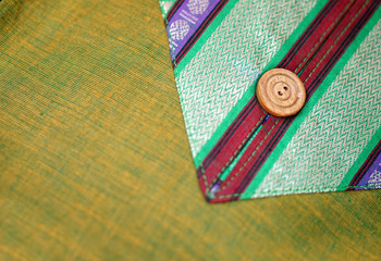 Closeup of Indian man fashion and traditional dress kurta