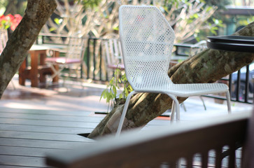 Table and chairs, outdoor cafe restaurant